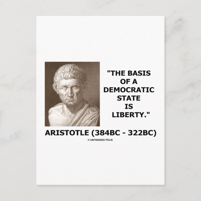 Carte Postale La Base D'Un État Démocratique Est La Citation Lib (Devant)