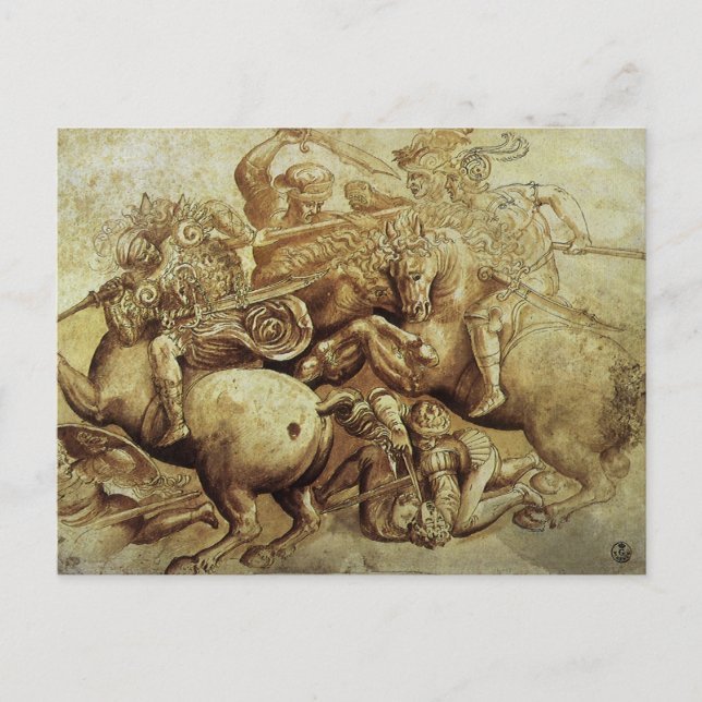 Carte Postale La bataille d'Anghiari de Léonard de Vinci (Devant)