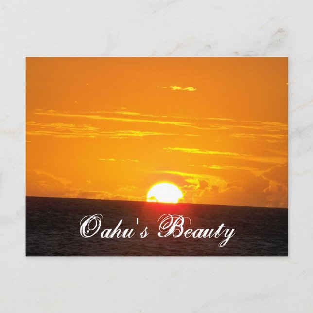 Carte Postale La beauté d'Oahu (Devant)