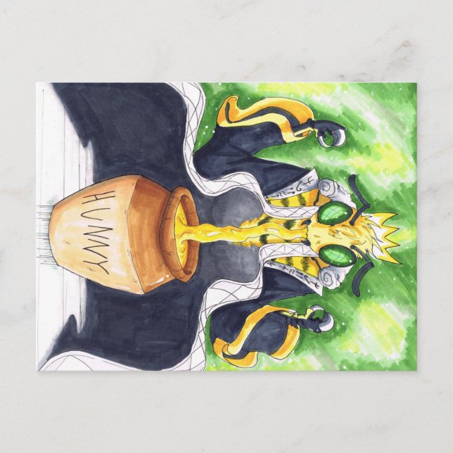 CARTE POSTALE LA BEE ! (Devant)