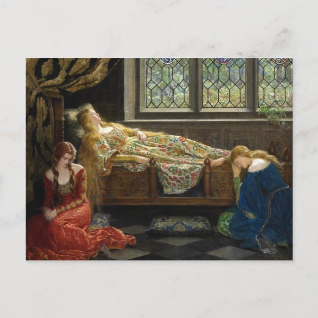 Carte Postale La Belle au Bois Dormant | John Collier (Devant)