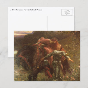 Carte Postale La Belle Dame sans Merci par Sir Frank Dicksee