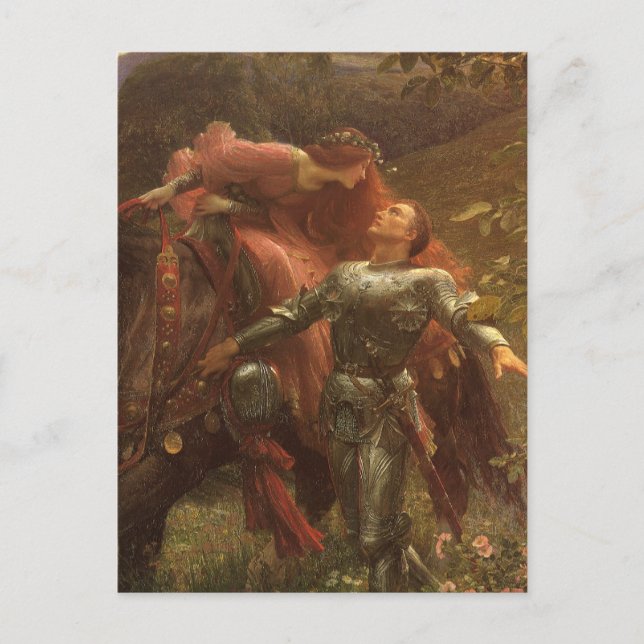 Carte Postale La Belle Dame sans Merci par Sir Frank Dicksee (Devant)