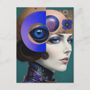 Carte Postale La belle femme Abstraite