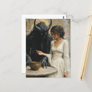 Carte Postale La belle femme et le démon