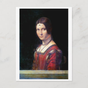 Carte Postale La Belle Ferronnière, Léonard de Vinci