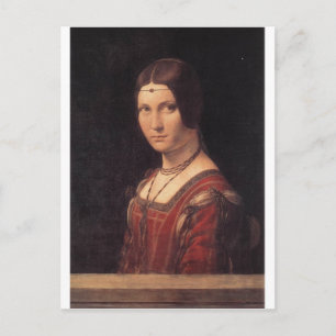 Carte Postale La Belle Ferronnière par Leonardo Da Vinci