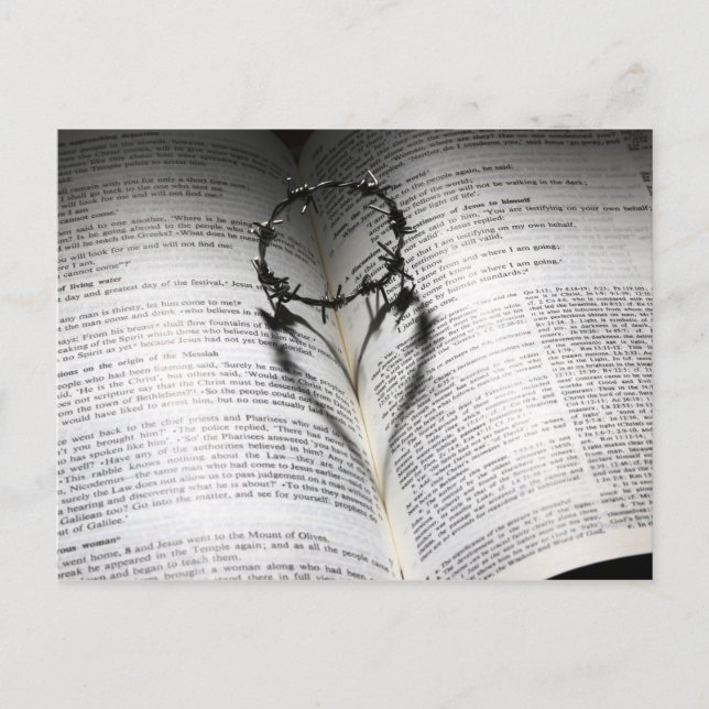 Carte Postale La Bible chrétienne amour coeur inspirateur religi (Devant)