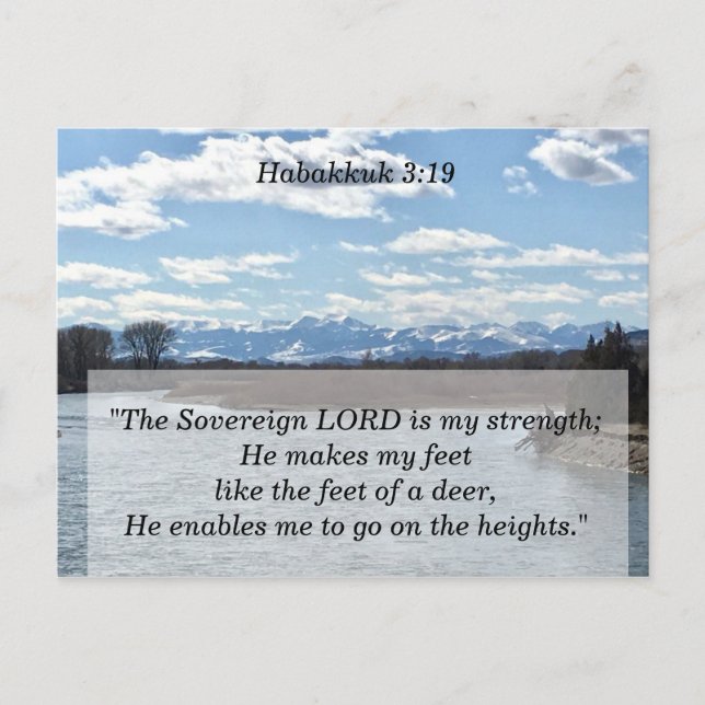 Carte Postale La Bible Le Seigneur est ma Force (Devant)