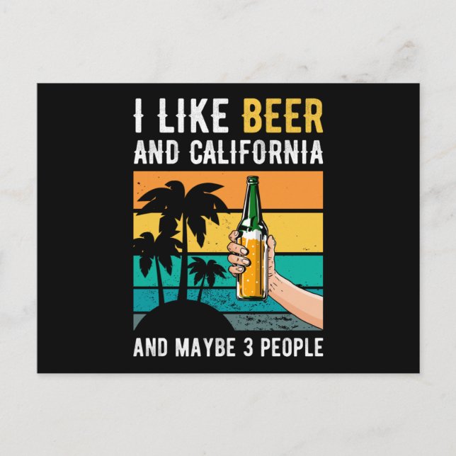 Carte Postale La bière dit drôle (Devant)
