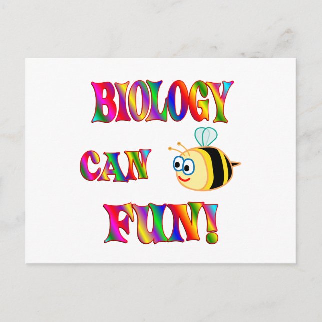 Carte Postale La biologie est amusante (Devant)