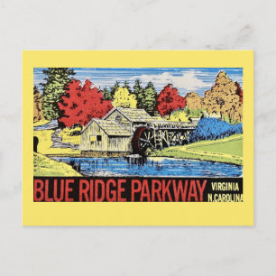 Carte Postale La Blue Ridge Parkway Vintage