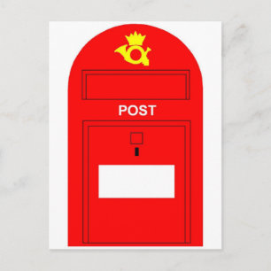 Carte Postale La boîte aux lettres rouge