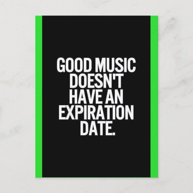 CARTE POSTALE LA BONNE MUSIQUE N'A PAS DE CITATIONS DE DATE D'EX (Devant)