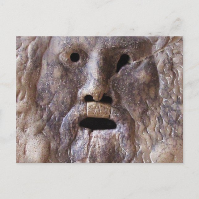 Carte Postale La Bouche de la Vérité La sculpture de Rome (Devant)