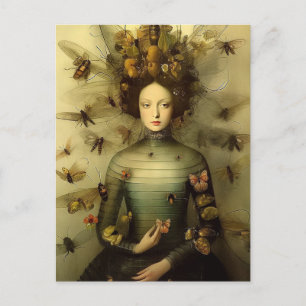 Carte Postale La Bug Lady Déplaisante Vintage
