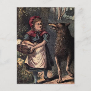 Carte Postale La Cabane Rouge De L'Équitation Rencontre Le Loup