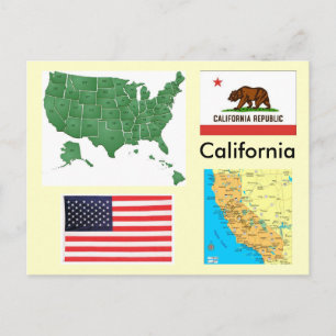 Carte Postale La Californie, Etats-Unis