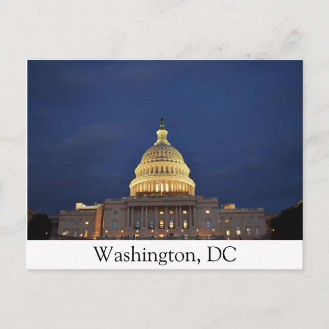 Carte Postale La Captiol à Washington, DC (Devant)