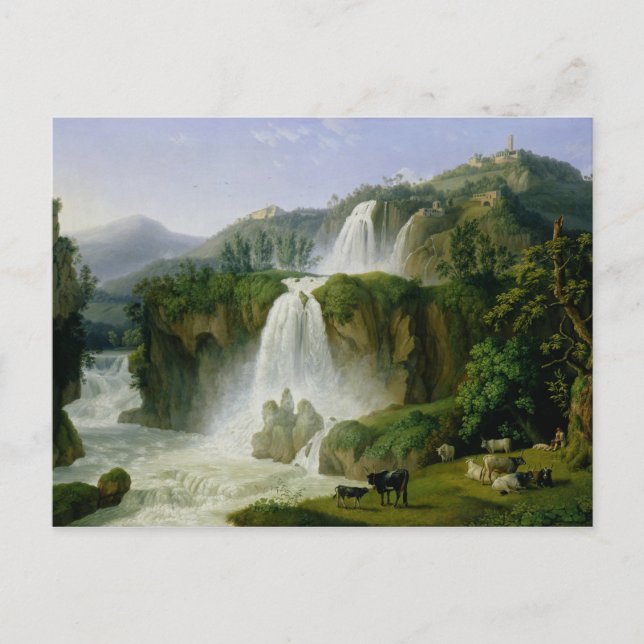 Carte Postale La cascade à Tivoli, 1785 (Devant)