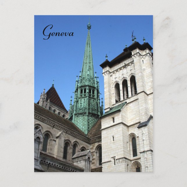 Carte Postale la cathédrale de genève (Devant)