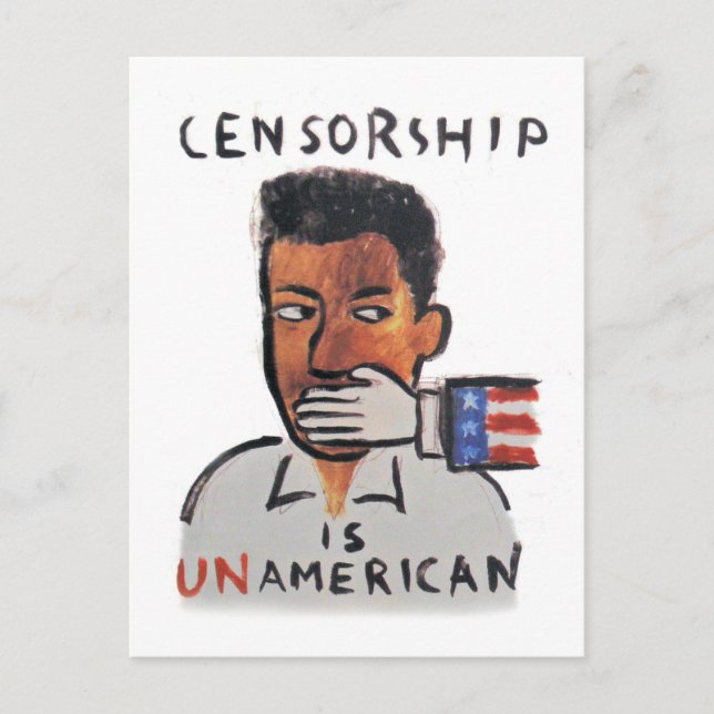 Carte Postale La censure est non-américaine (Devant)