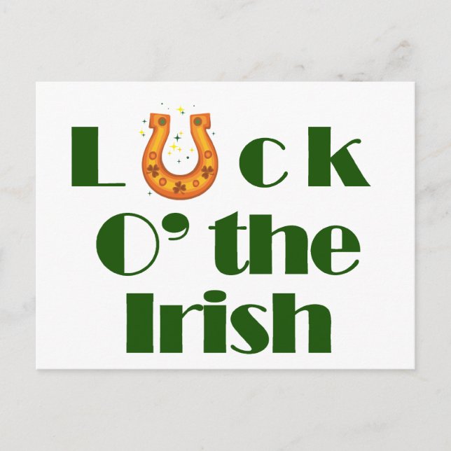 Carte Postale La chance aux Irlandais (Devant)