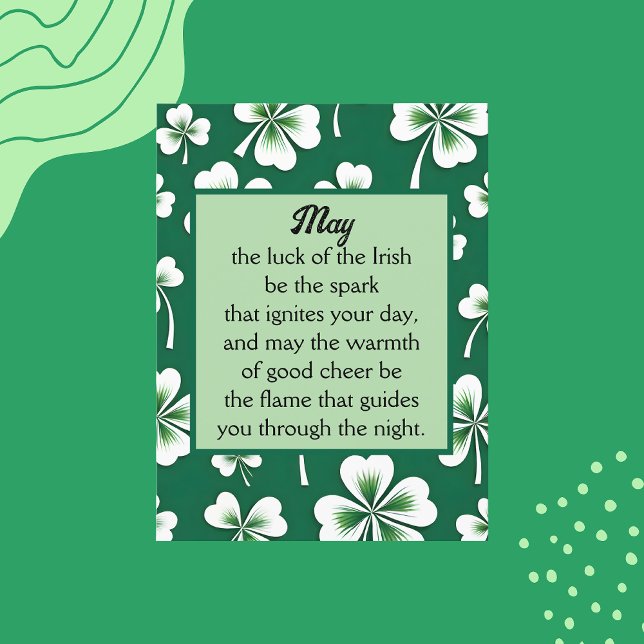 Carte Postale La chance de la Saint Patrick irlandaise (Créateur téléchargé)