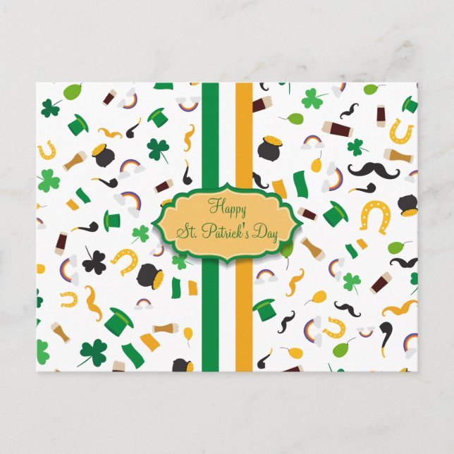 Carte Postale La chance de l'irlandais - Saint Patrick's day iri (Devant)