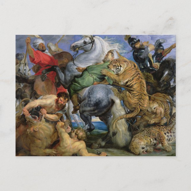 Carte Postale La chasse à tigre, c.1616 (Devant)