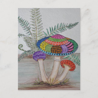 Carte Postale La chasse aux champignons.