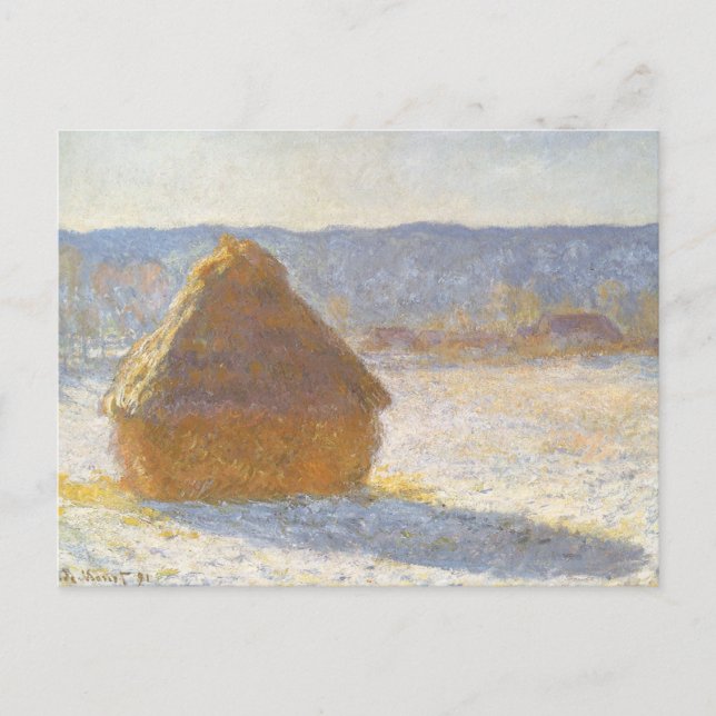 Carte Postale La cheminée à grain du matin, Effet neige de Claud (Devant)