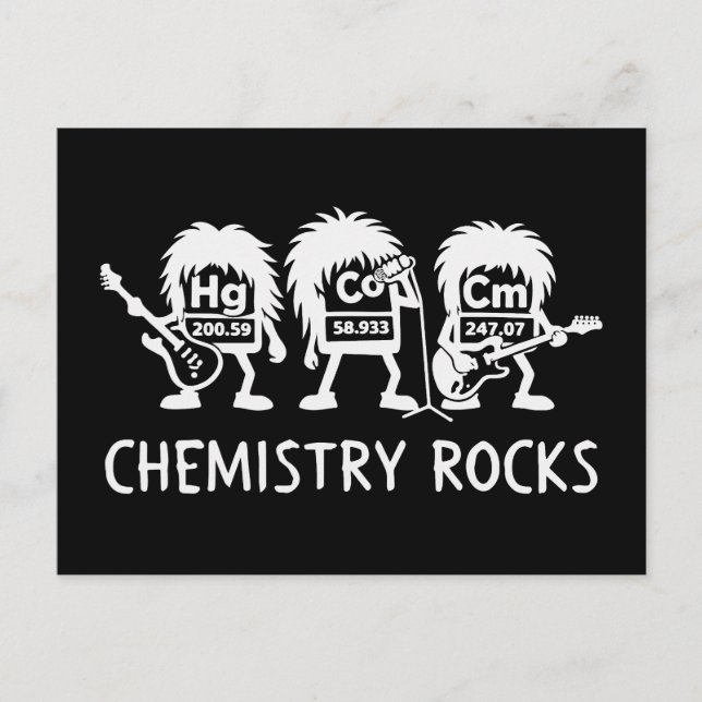 Carte Postale La chimie déchire le groupe de rock scientifique (Devant)