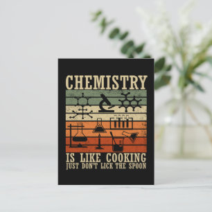 Carte Postale la chimie est comme cuisiner chimiste vintage