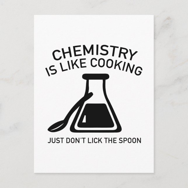 Carte Postale La chimie est comme la Cuisine (Devant)