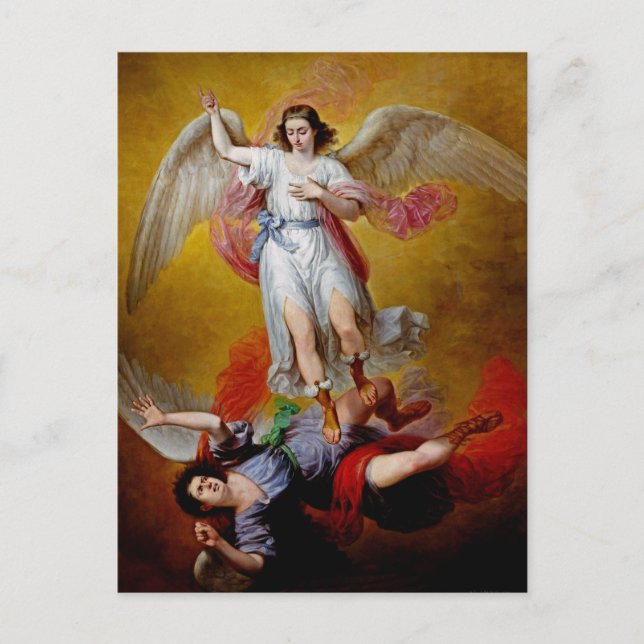 Carte Postale La chute de Lucifer par Antonio Maria Esquivel (Devant)