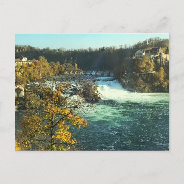 Carte Postale La chute du Rhin en Suisse (Devant)
