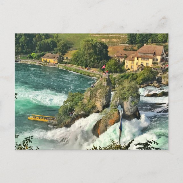 Carte Postale La chute du Rhin en Suisse (Devant)