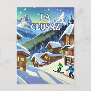 Carte Postale La Clusaz : Éclat Enneigé, Charme Authentique 