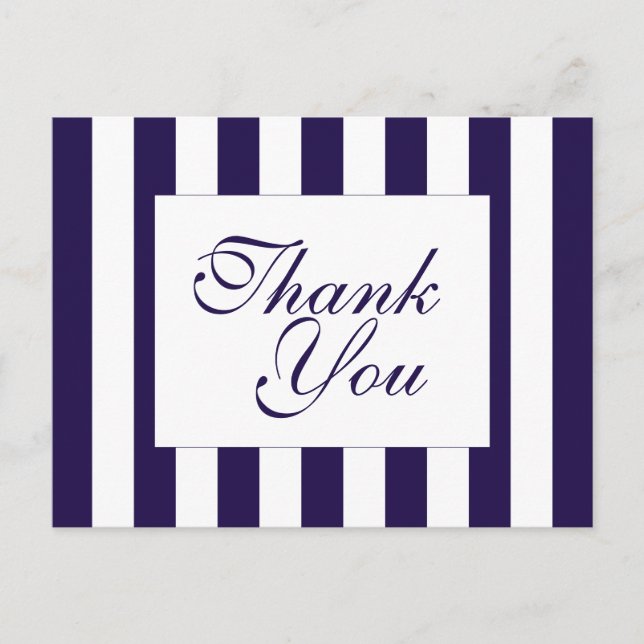 Carte Postale La collection de mariage à rayures de la marine mo (Devant)