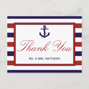 Carte Postale La collection de Mariages d'Ancres nautiques Red &