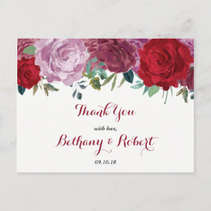 Carte Postale La collection de Mariages floraux romantiques