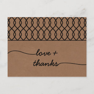 Carte Postale La collection de Mariages Whimsical Kraft moderne