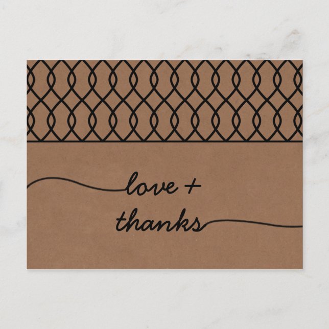 Carte Postale La collection de Mariages Whimsical Kraft moderne (Devant)