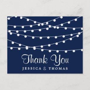 Carte Postale La Collection Mariage Bleu Marine Lights