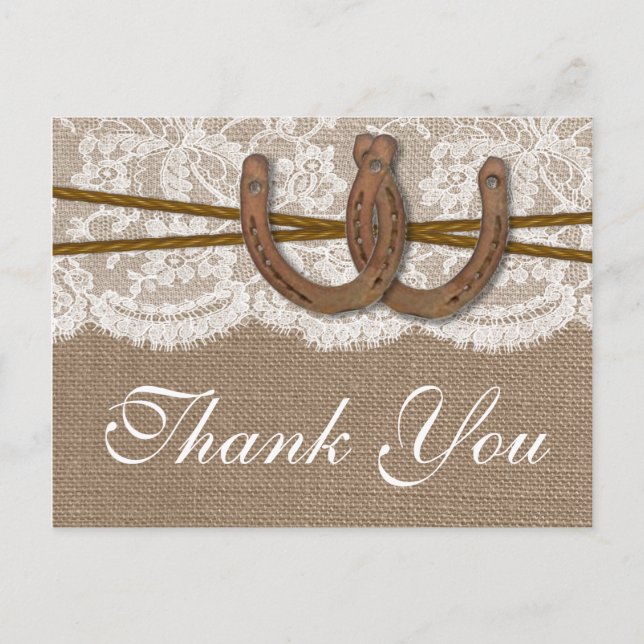 Carte Postale La collection Rustic Horseshoe Mariage (Devant)
