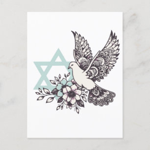 Carte Postale La colombe de la paix pour Israël