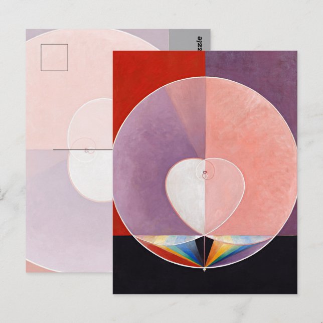 Carte Postale La colombe, no 2. par Hilma af Klint (Devant / Derrière)