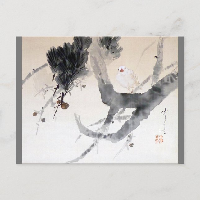 Carte Postale La colombe sur un pin, Watanabe Seitei (Devant)