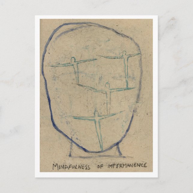 Carte Postale La conscience de l'impermanence. (Devant)